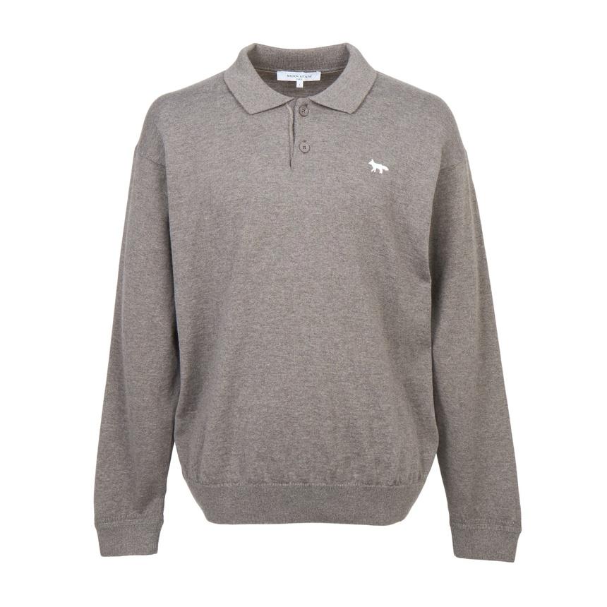Maison Kitsune Profile Fox Men's Collar Knit Sweater