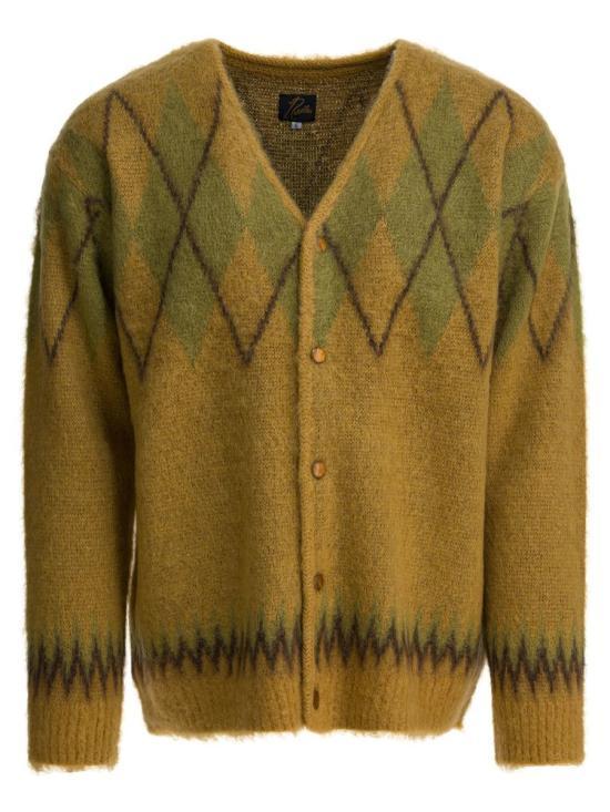 NEEDLES Men’s Knit Cardigan RW355 MUSTARD DOM
