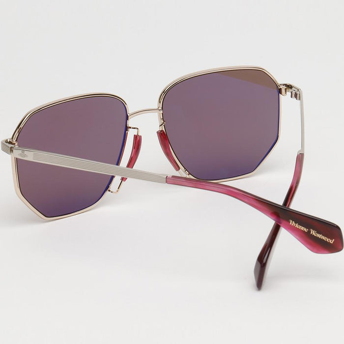 Vivienne Westwood Brown Metal Polygon Sunglasses