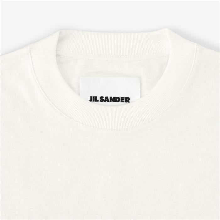 JIL SANDER Men’s Logo Short Sleeve T-Shirt White Cotton