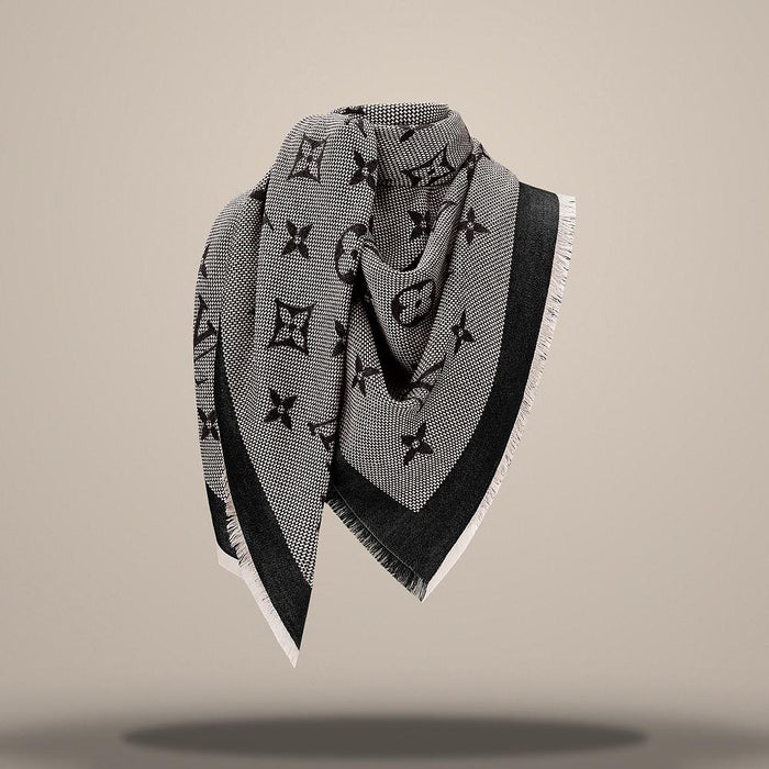 Louis Vuitton Monogram Neo Natte Shawl Black Scarf