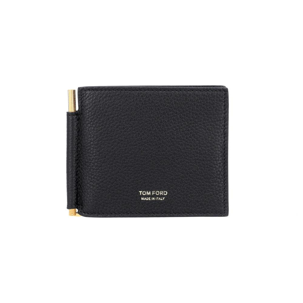TOM FORD Grain Leather Logo Money Clip Wallet for Men Y0231 LCL158G NAA