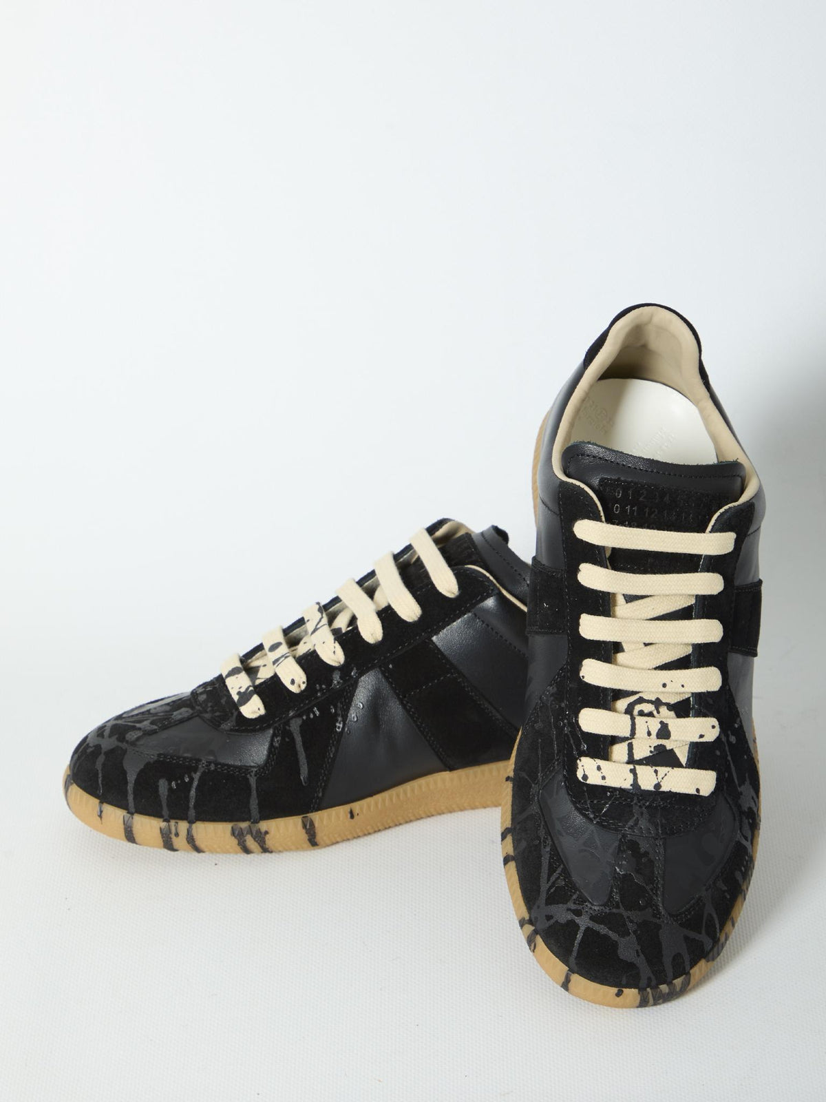 Maison Margiela White Leather Low-Top Sneakers