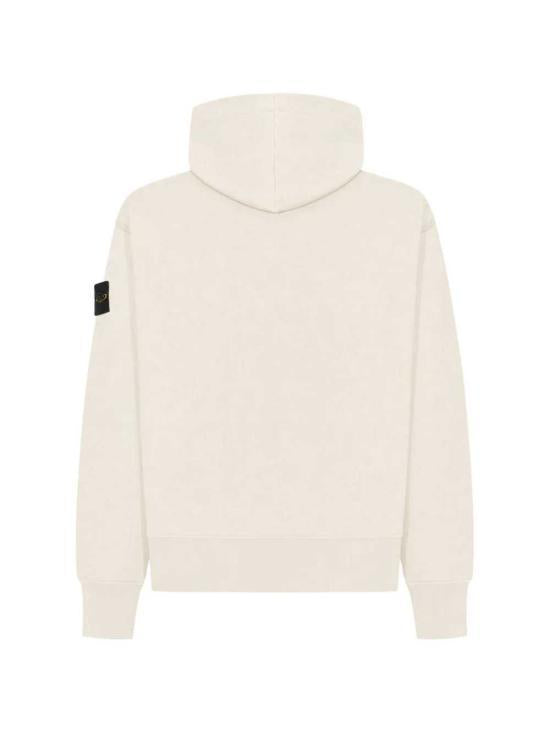 STONE ISLAND Organic Cotton Fleece Zipper Hoodie for Wome L2S15 6100009 S0051 V0