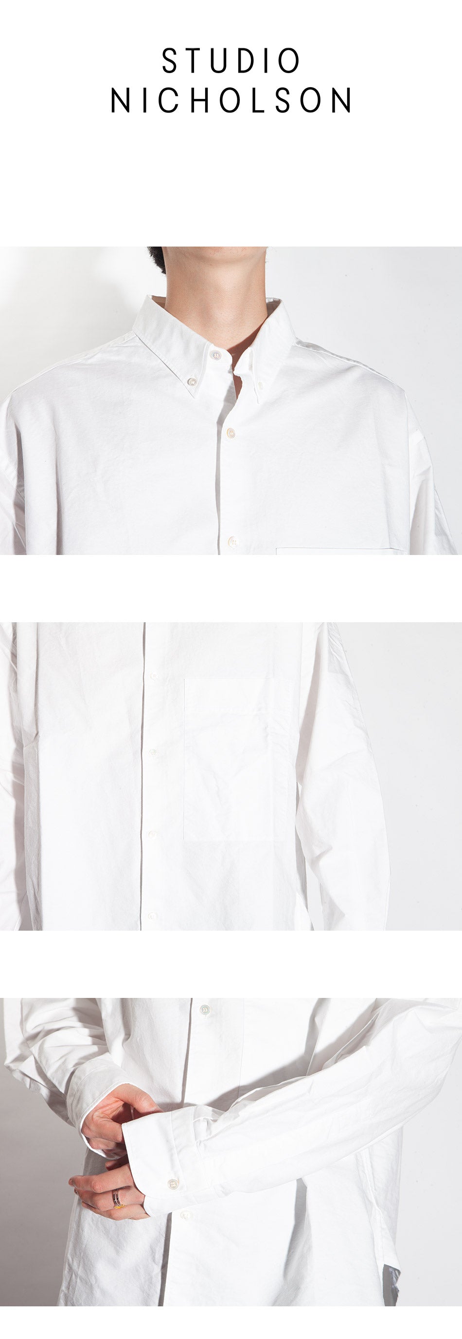 STUDIO NICHOLSON Keble Men's Long Sleeve Shirt KEBLE SNM670