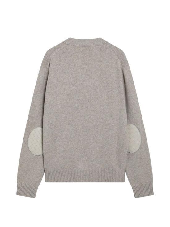Bottega Veneta Gray Wool Knit Cardigan for Men