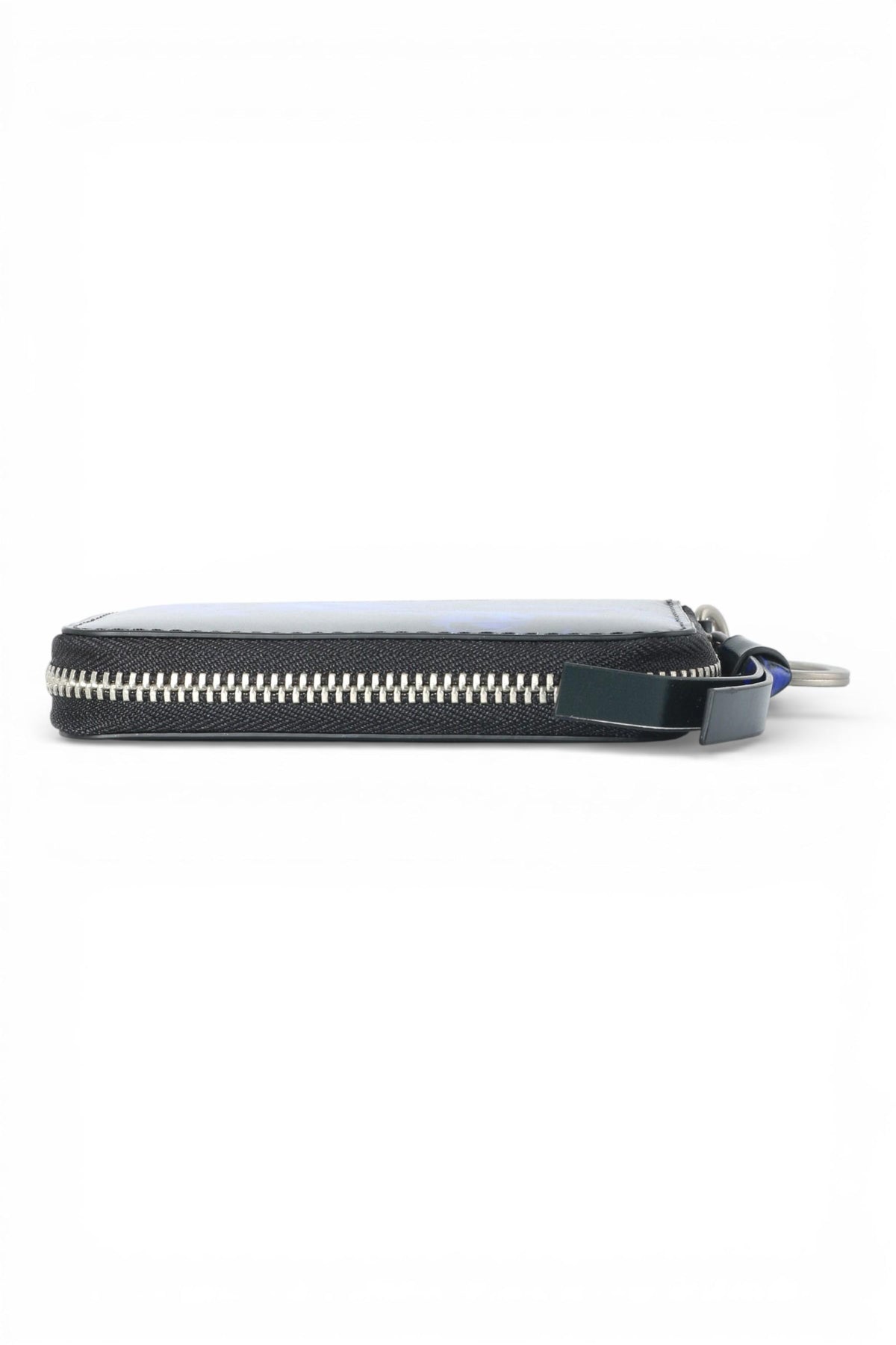 Dries Van Noten Blue Zipped Leather Card Case