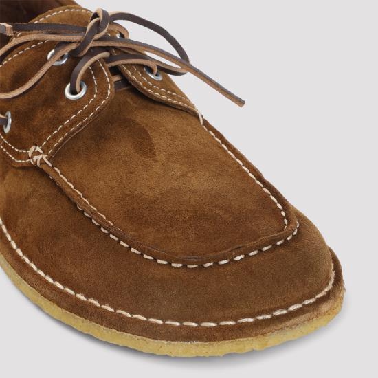 AMI Suede Boat Shoes Loafers for Women USV830 872 236 CARAMEL DOM