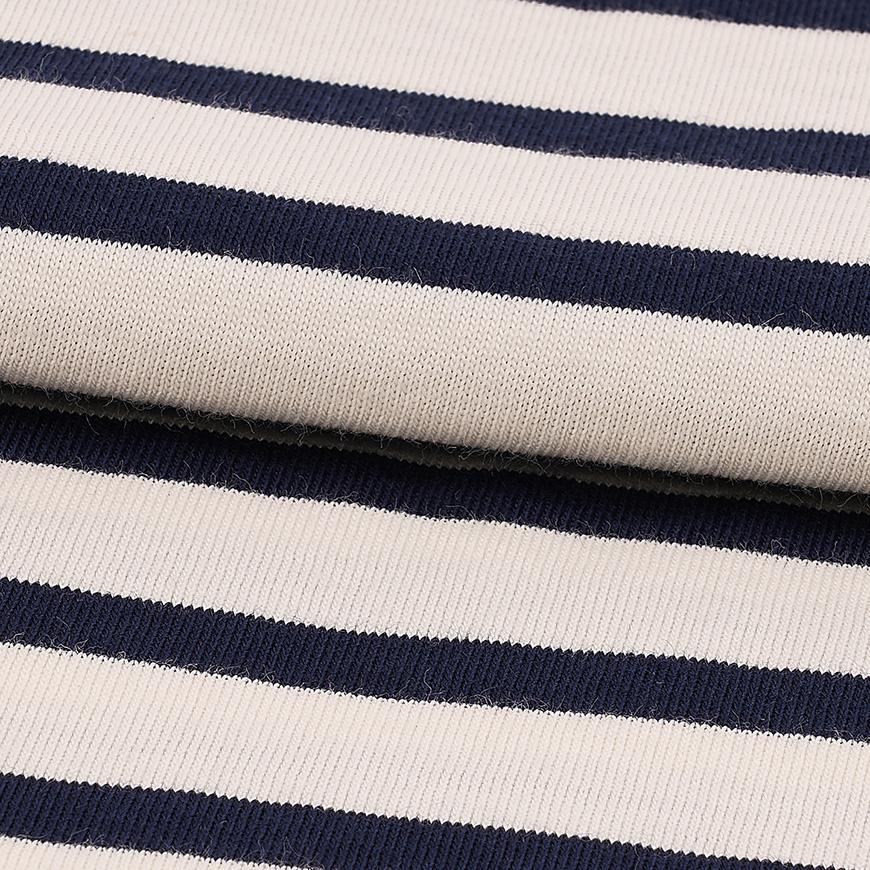 Saint James Ecru/Navy Stripe Minquidame Women’s T-Shirt