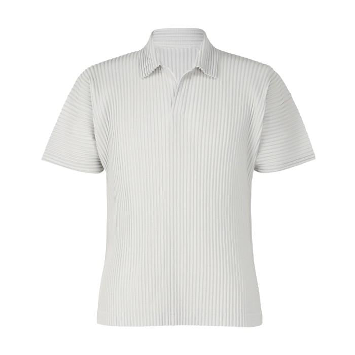 Issey Miyake Homme Plisse Pleated Basic Collared T-Shirt JM330
