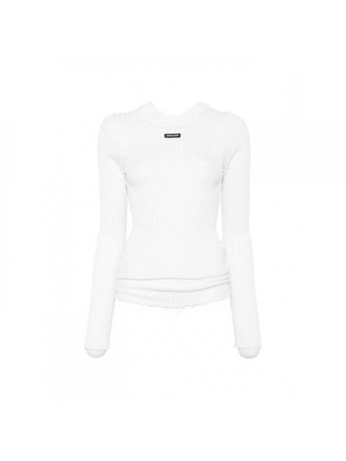 Miu Miu Women's Silk Crewneck Knit Sweater