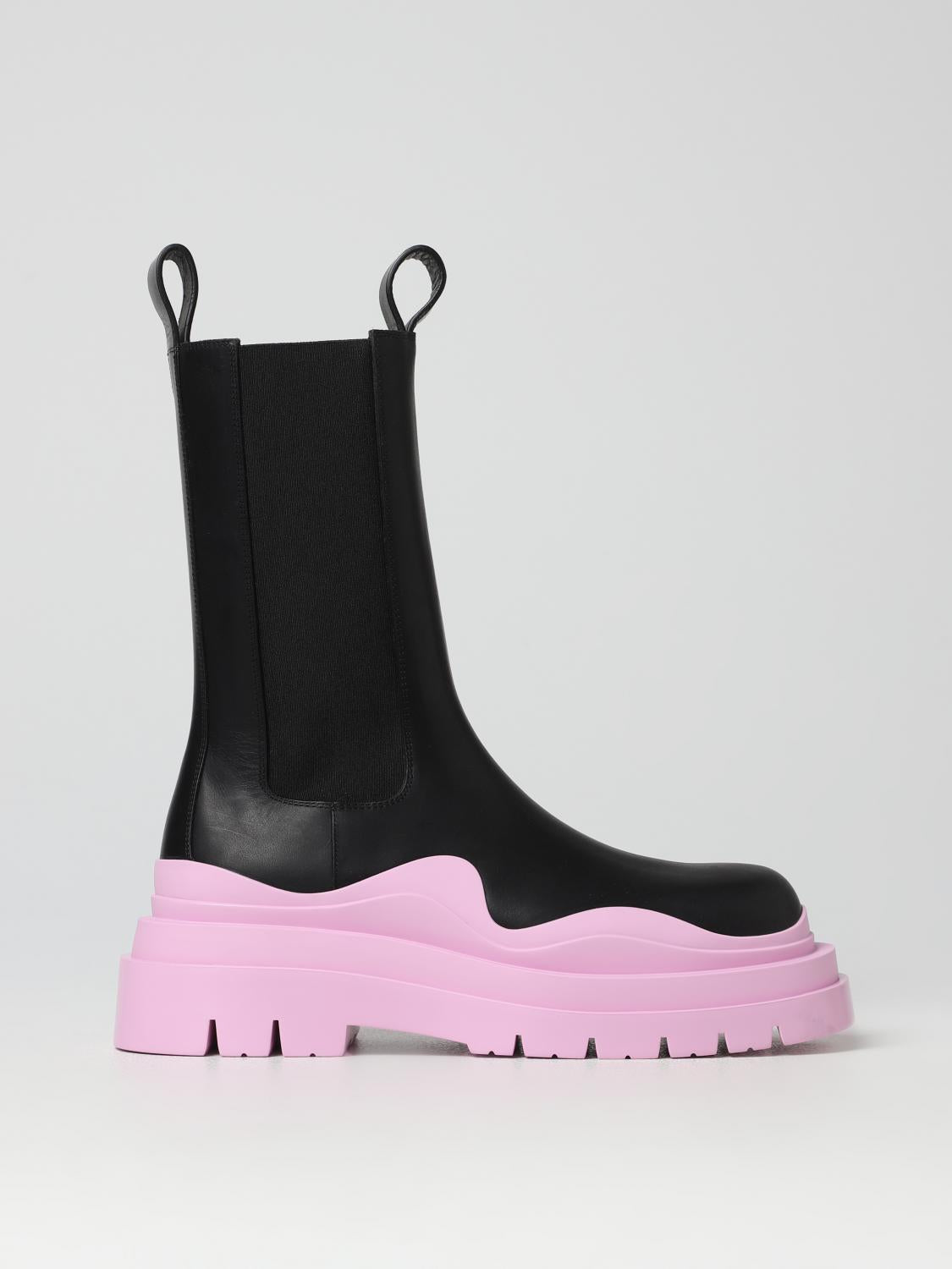 Bottega Veneta Grey Leather Ankle Boots