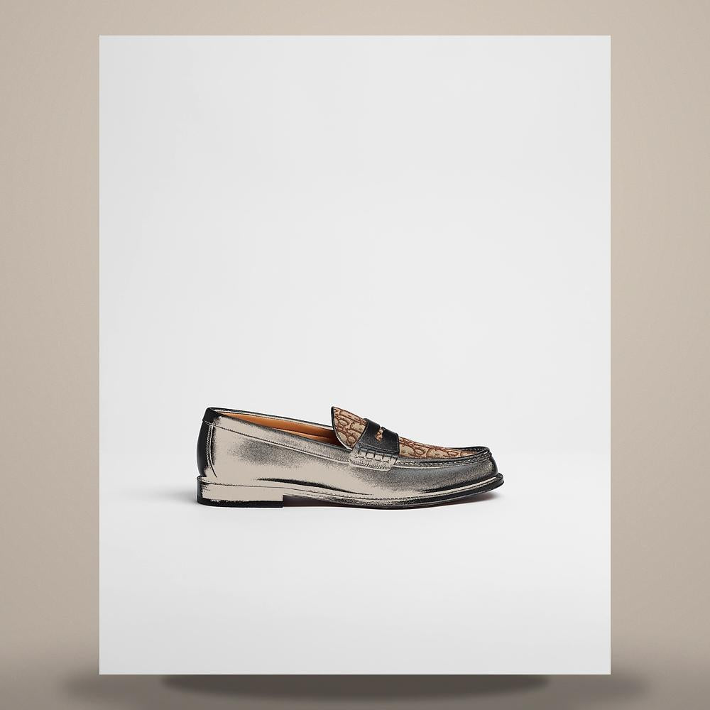 DIOR Black Smooth Calfskin Brown Oblique Jacquard Loafers 3LO189ACV H974