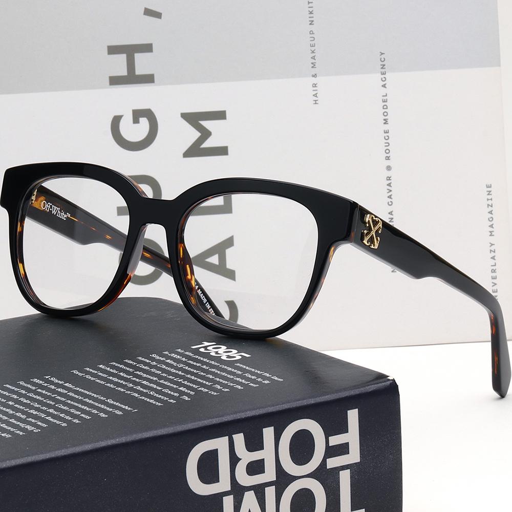 OFF WHITE Black Acetate Thick Frame Eyeglasses Unisex OERJ07O 1000