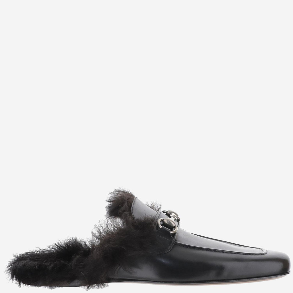 GUCCI Black Leather Slide Slippers for Men