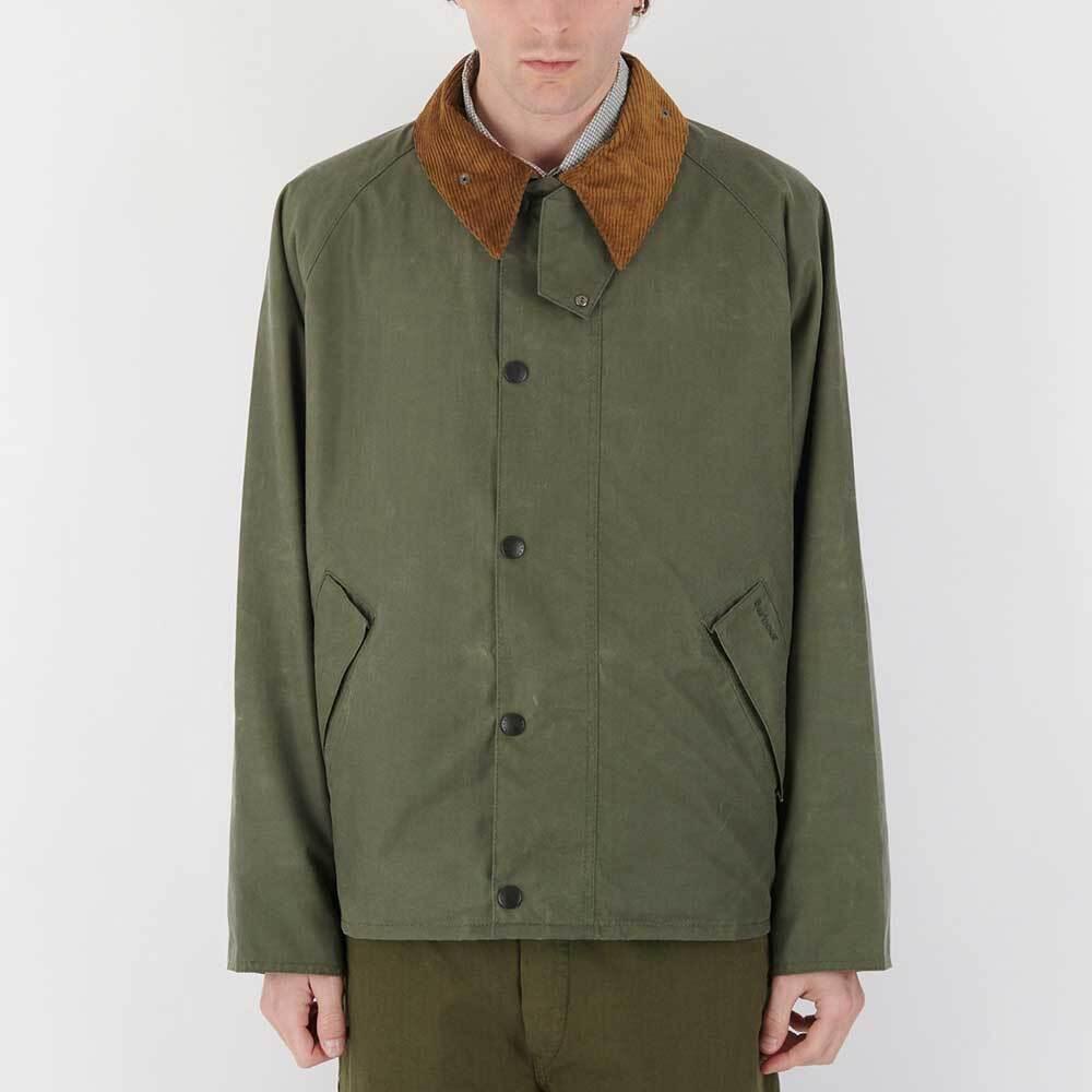 Barbour Men's Transport Oversized Waxed Cotton Jacket MWX1678 GN32
