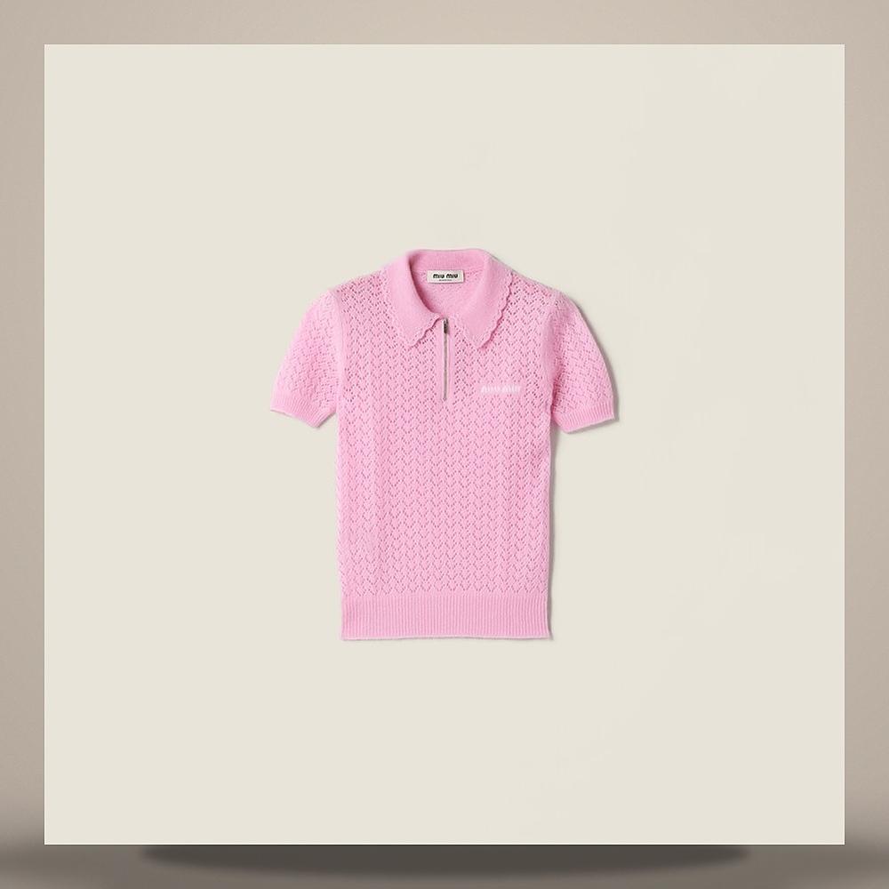 Miu Miu Cashmere Silk Polo Shirt MML07X 6065 F0028
