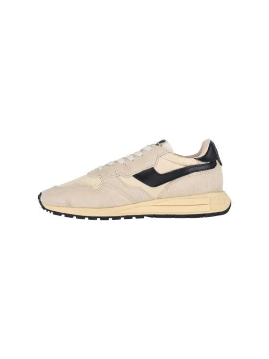 AUTRY Rewind Low Nylon Suede Sneakers WWLM UT60 ECRU BLACK DOM