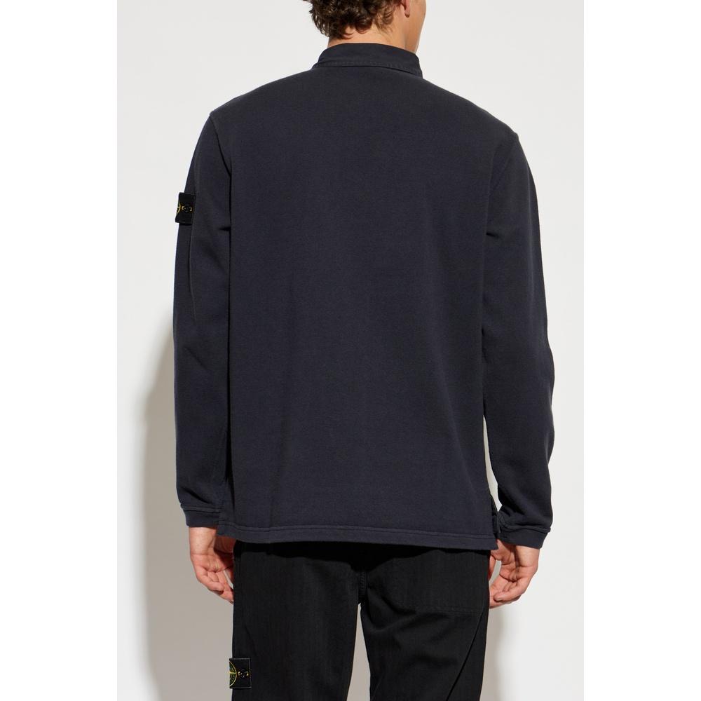 STONE ISLAND Cotton Jersey Men’s Polo Shirt Navy