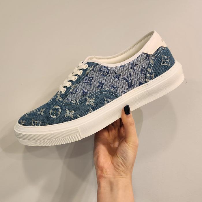 Louis Vuitton Men’s Denim Monogram Trocadero Sneakers Blue