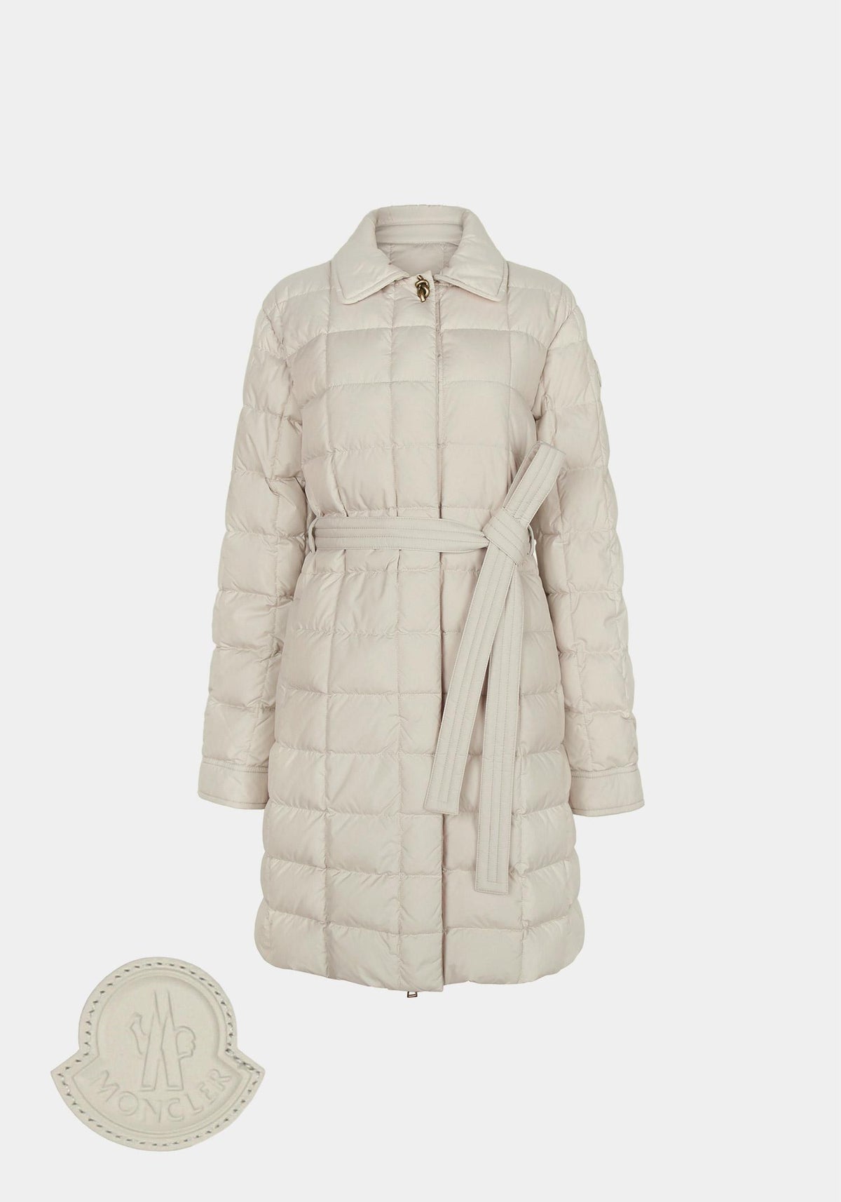 Moncler Cream Gresillon Goose Long Down Jacket 1A00120 54AQE 051