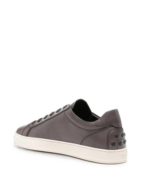 Tods Leather Low-Top Sneakers for Men XXM04L0HZ40NF5 B400 DARK GREY DOM