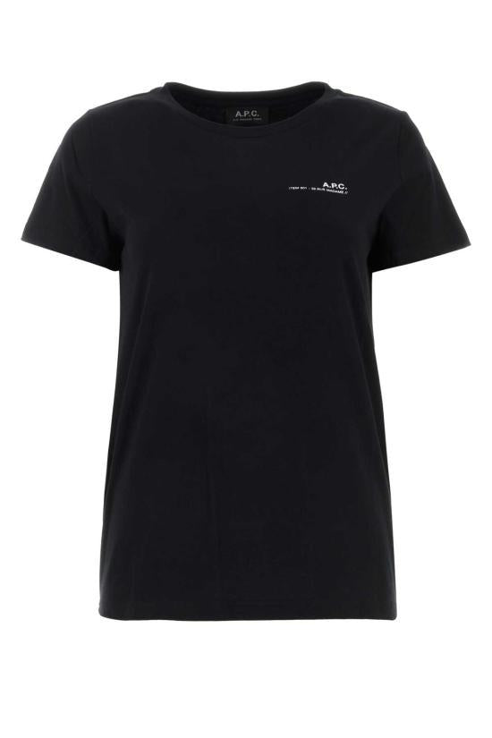A.P.C. Black Short Sleeve Item Logo T-Shirt COFBTF26012 LZZ