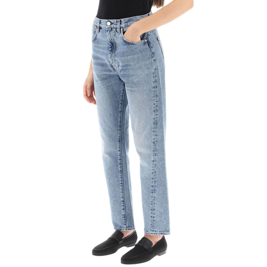 Toteme Twisted Seam Blue Denim Jeans Women’s 222232741