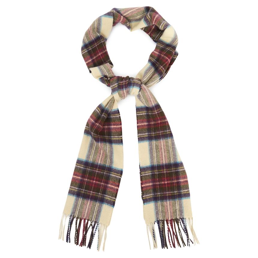 Johnstons of Elgin Tartan Cashmere Scarf Unisex KU0010 HESSIAN