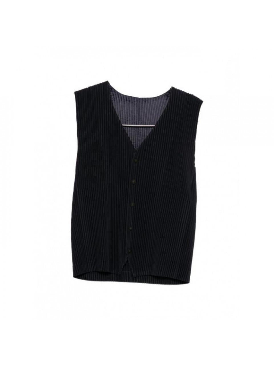 Issey Miyake Homme Plissé Button Pleated Vest Jacket HP66JE511 75