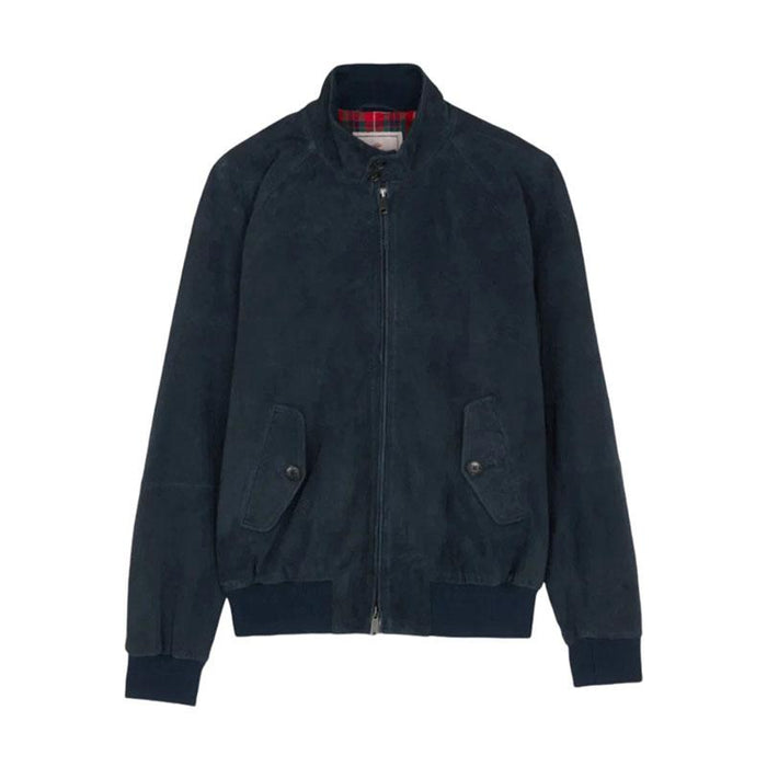 BARACUTA G9 Suede Navy Men’s Harrington Jacket BRCPS0939 UT2623