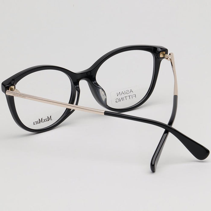 Max Mara Round Acetate Eyeglass Frames Asian Fit Unisex MM5027F 001