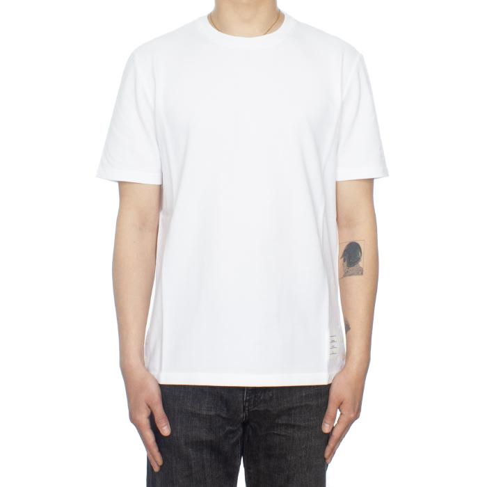THOM BROWNE Center-Back Stripe Short Sleeve T-Shirt White