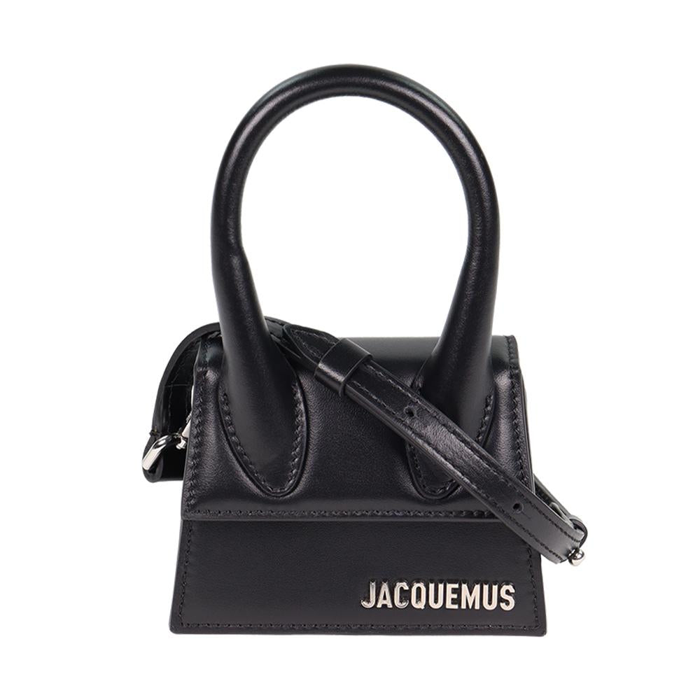 JACQUEMUS Le Chiquito Mini Leather Tote Bag Black