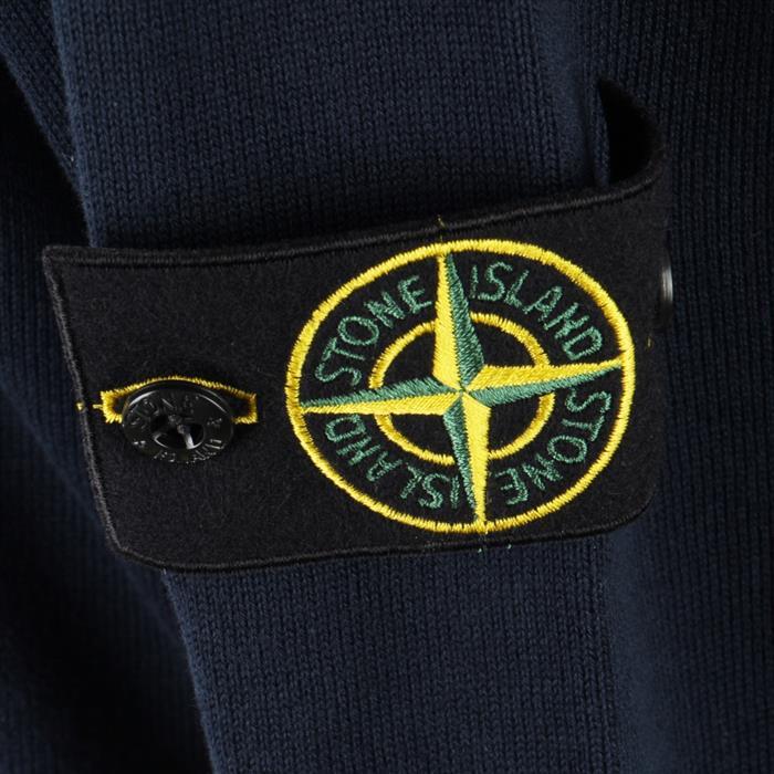 STONE ISLAND Small Roll Detail Crewneck Sweater Black Men's Top