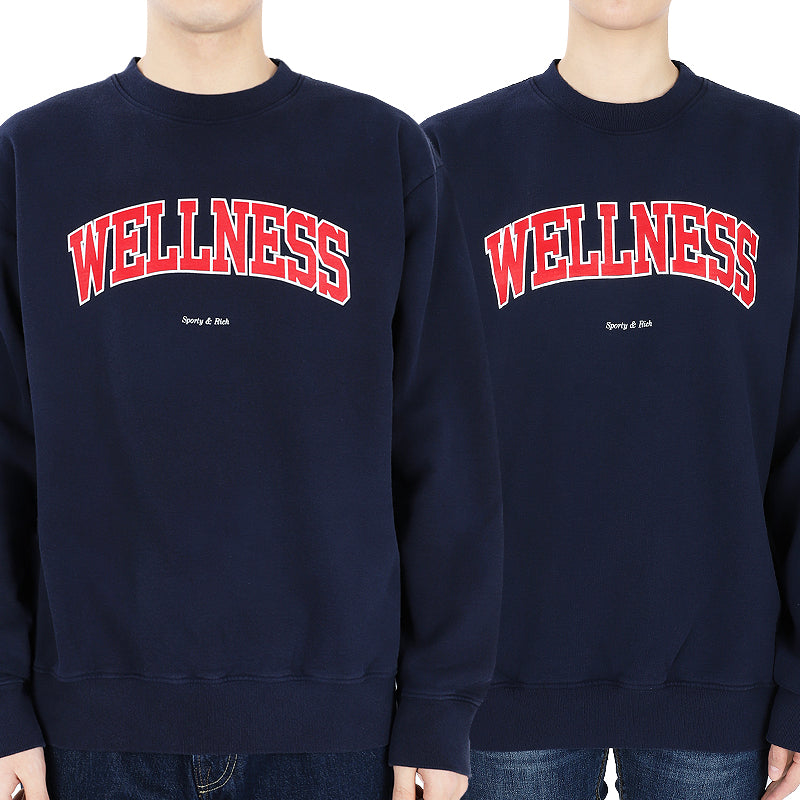 SPORTY&RICH Navy Red Ivy Wellness Unisex Sw WELLNESS IVY CREWNECK NAVYSPORTS RED
