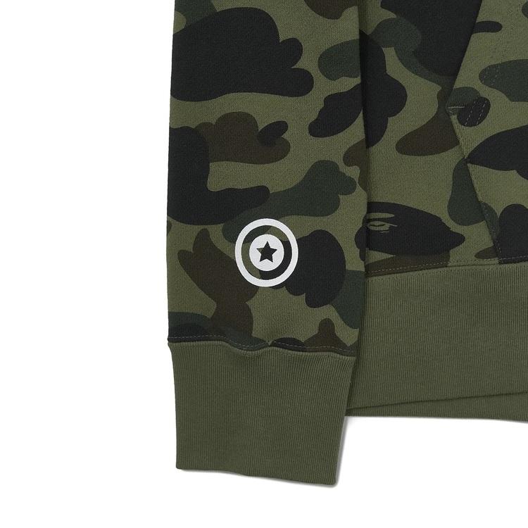 BAPE First Camo Shark Full Zip Hoodie Army Green