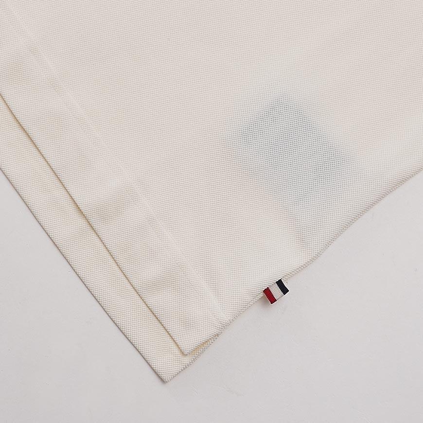 Moncler Logo Patch Polo Shirt Men White Cotton
