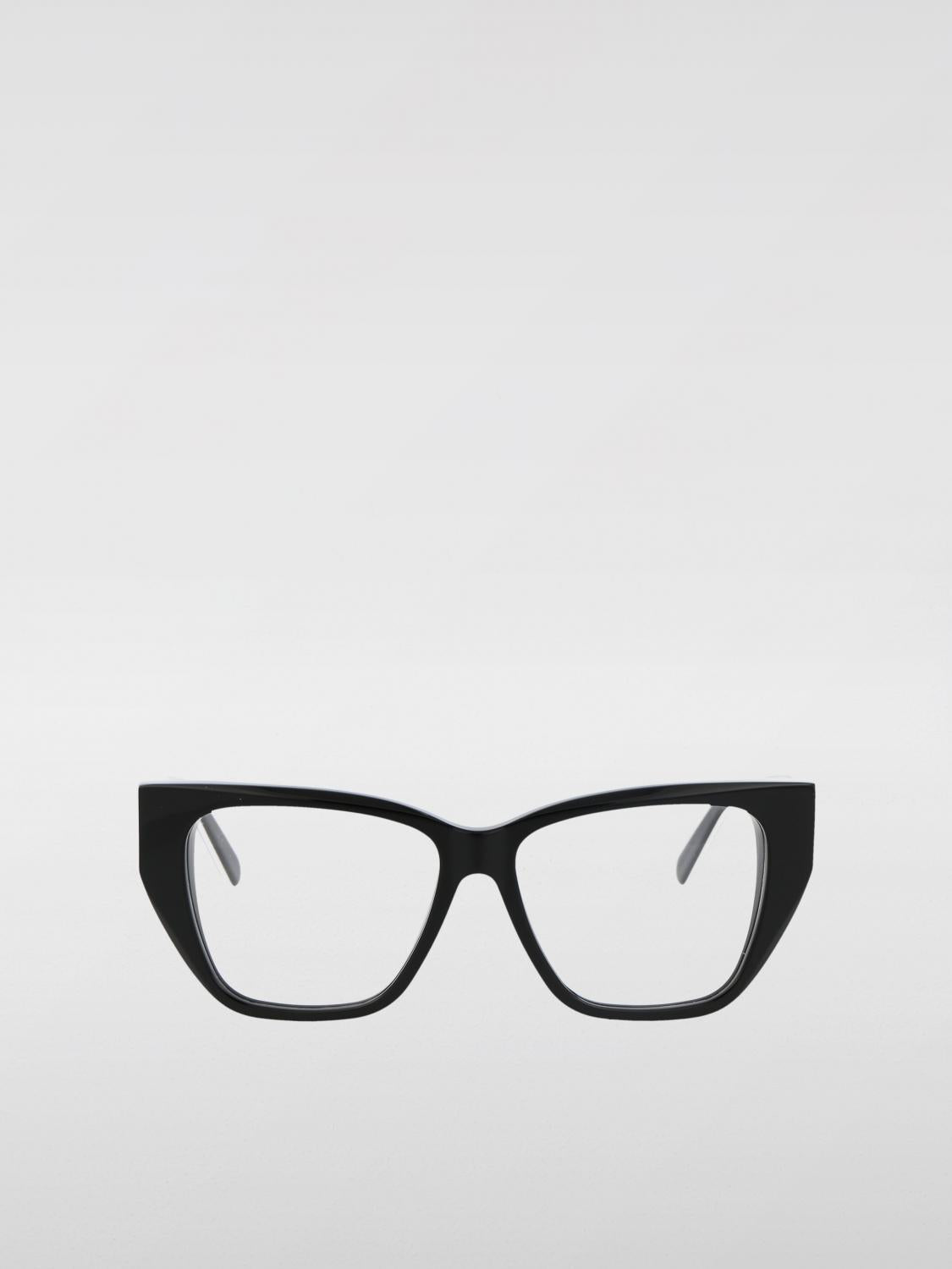 Moncler Black Acetate Round Eyeglasses