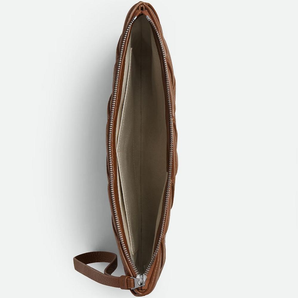 Bottega Veneta Large Diago Pouch Nocciola Brown Leather
