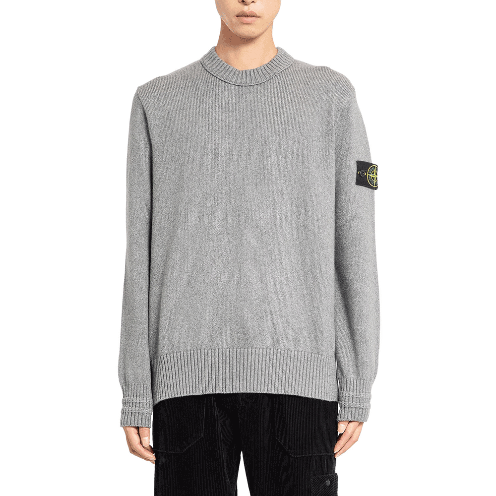 STONE ISLAND Winter Cotton Round Neck Knit Sweater for Men