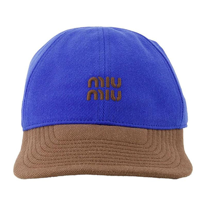 Miu Miu Logo Cotton Women’s Baseball Cap Navy