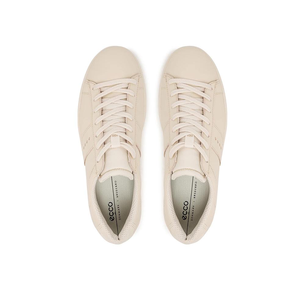 ecco Street Lite Women’s Low-Top Leather Sneakers White