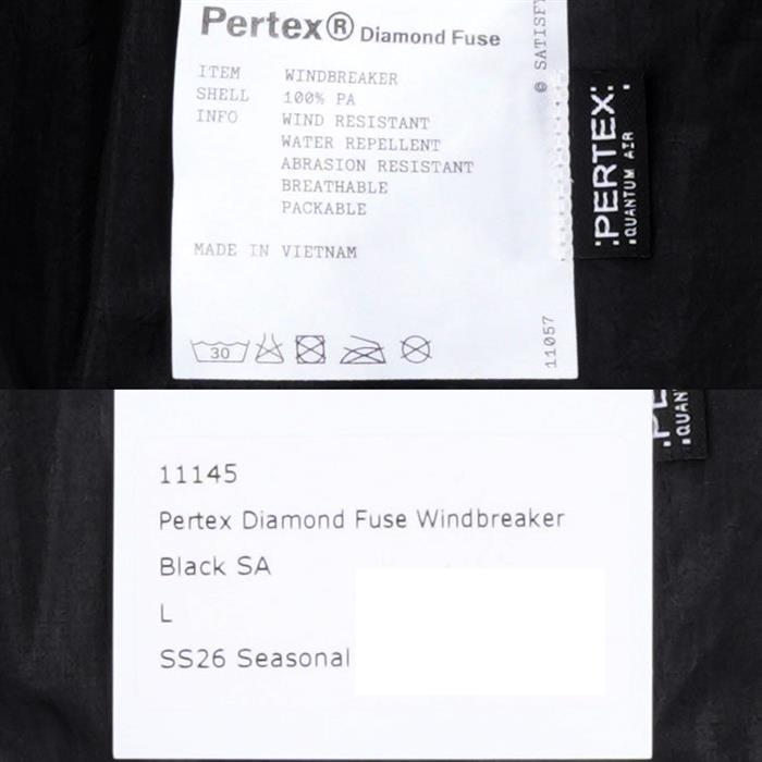 SATISFY Pertex Diamond Fuse Windbreaker Jacket Black Men