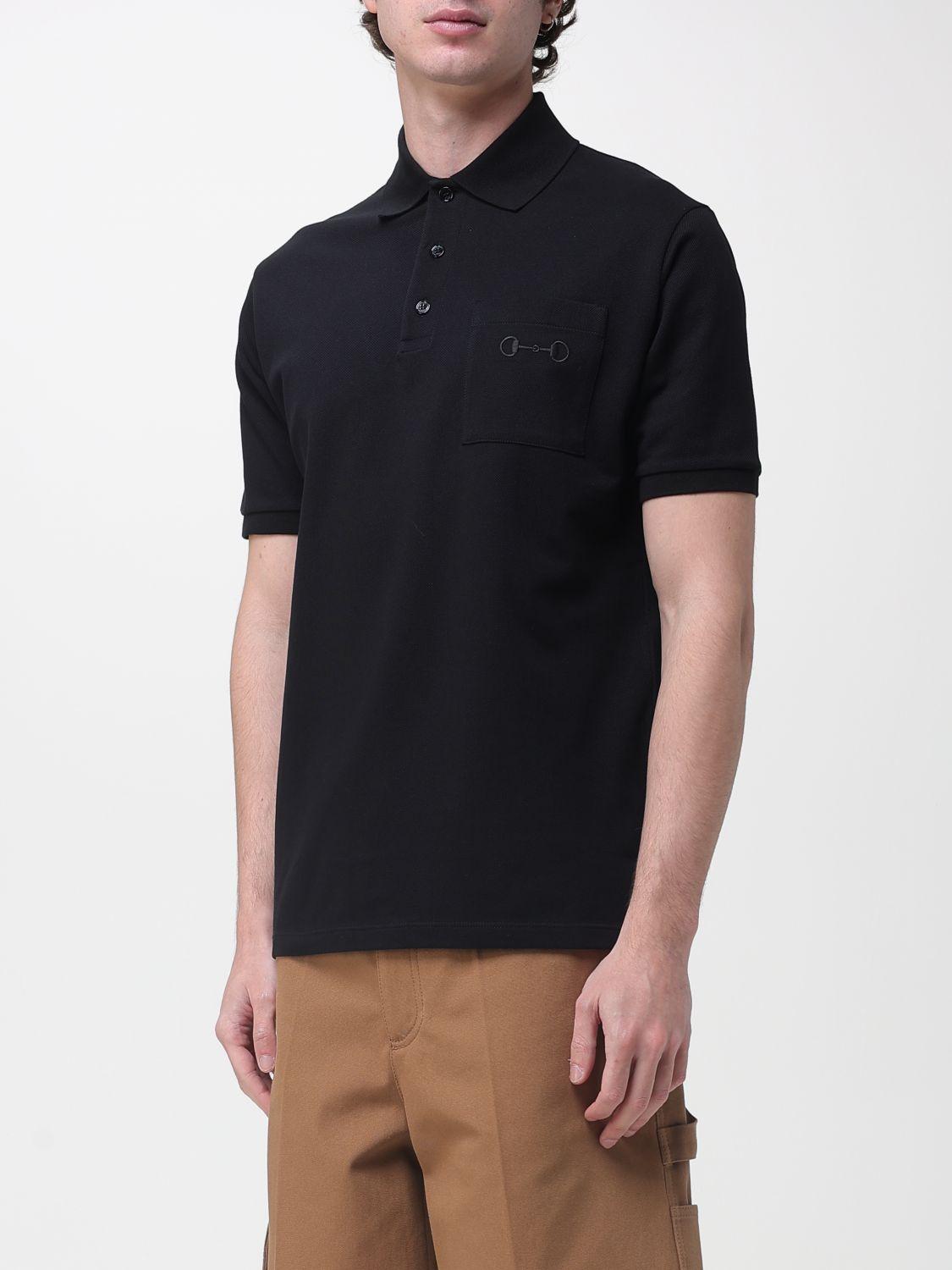 GUCCI Black Short Sleeve Polo Shirt