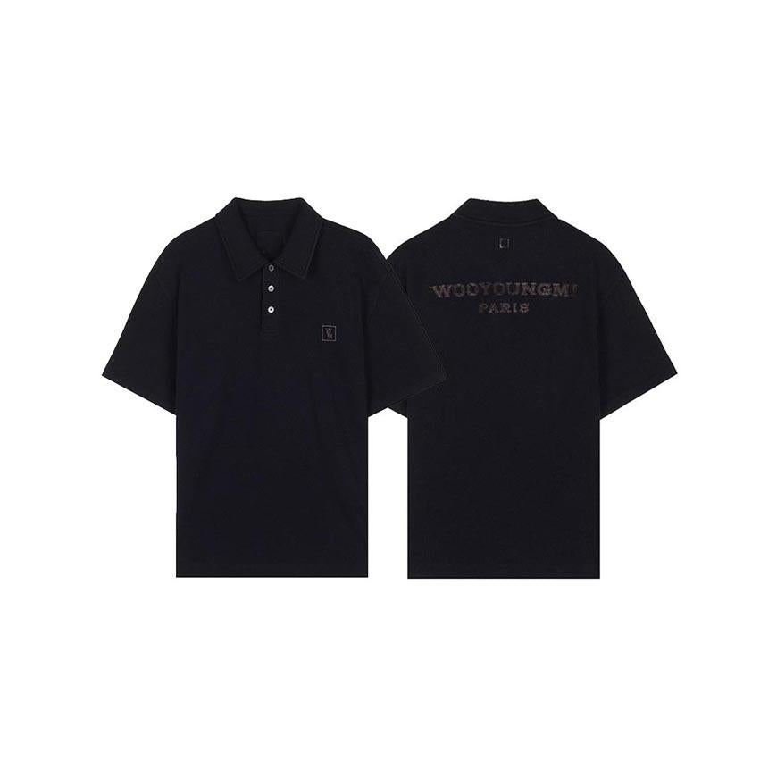 WOOYOUNGMI Men’s Back Logo Polo T-Shirt W261TS17 739B