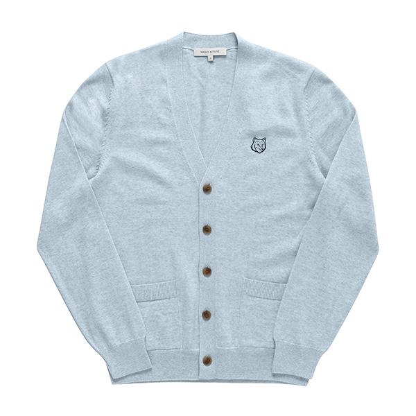 Maison Kitsune Bold Fox Head Patch Regular Fit Men’s Cardigan MM00509KT1036 H410