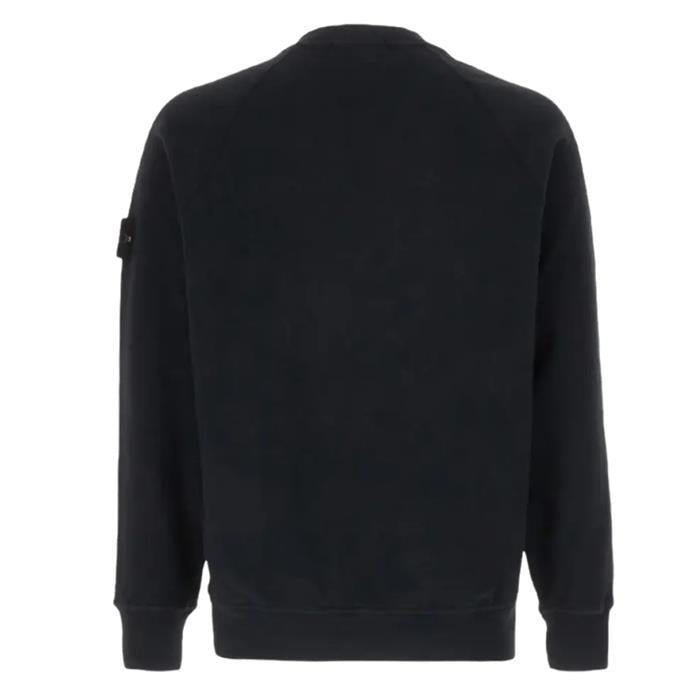 STONE ISLAND Old Effect Malfile Fleece Crewneck Sweatshirt