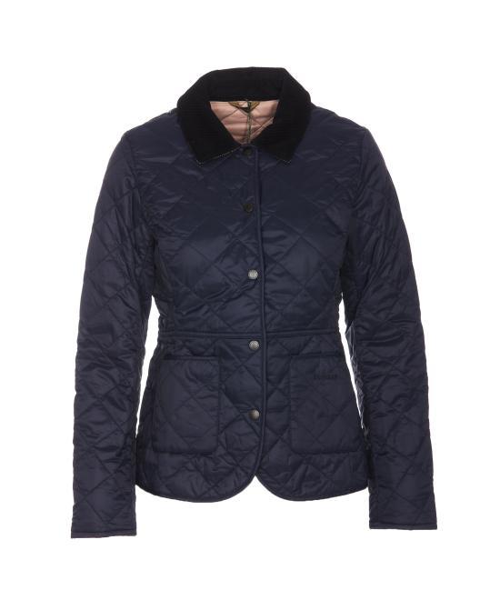 Barbour Deveron Quilted Jacket for Women LQU1012 NY71 NAVY PALE PINK DOM