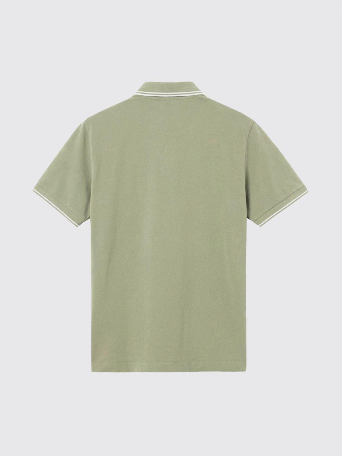 STONE ISLAND Short Sleeve Cotton Polo Shirt Green Men